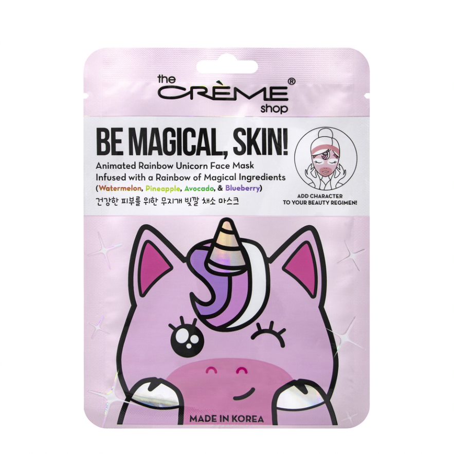 Be Magical Skin! Unicornio Mascarilla infusionada con un Arco Iris de Ingredientes Ma